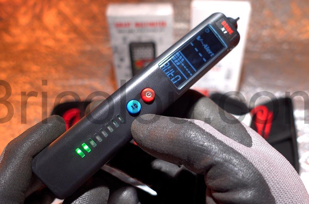 BSIDE Multimetre testeur detecteur tension voltmetre numerique bouton BSIDE Multimètre testeur détecteur tension voltmètre numérique bouton