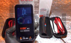 BSIDE Multimètre testeur détecteur tension voltmètre numérique continuité