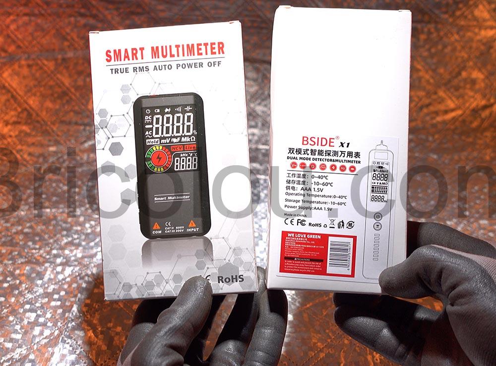 BSIDE Multimetre testeur detecteur tension voltmetre numerique double BSIDE Multimètre testeur détecteur tension voltmètre numérique double