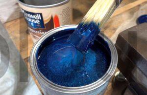 HAMMERITE peinture Laque protection metal Bleu fonce martele antirouille pinceau HAMMERITE peinture Laque protection métal Bleu foncé martelé antirouille pinceau