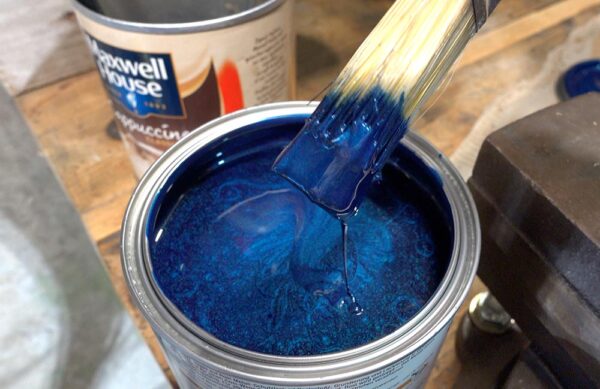 HAMMERITE peinture Laque protection métal Bleu foncé martelé antirouille pinceau