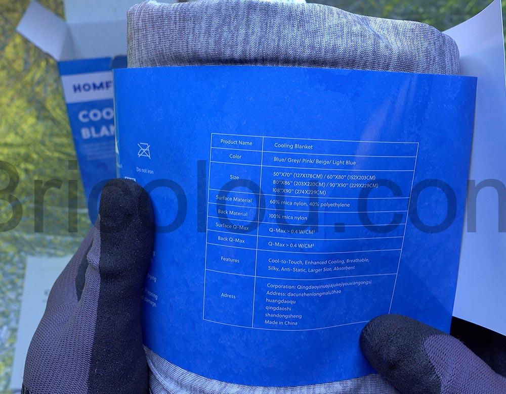 HOMFINE Couverture Rafraichissante Refroidissement Arc Chill Japonaise Double Face anti static HOMFINE Couverture Rafraichissante Refroidissement Arc-Chill Japonaise Double Face anti static