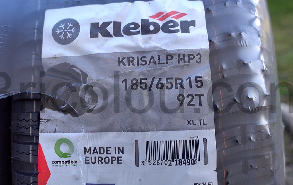 Kleber Krisalp HP3 EL MS 18565R15 92T Pneu Neige europe Kleber Krisalp HP3 EL M+S 18565R15 92T Pneu Neige europe