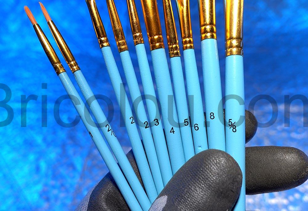 Lot pinceaux nylon Adspow peinture maquette marquage Lot pinceaux nylon Adspow peinture maquette marquage