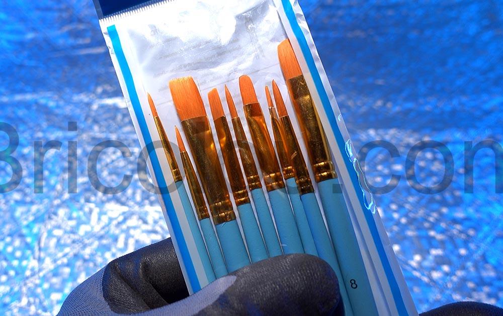 Lot pinceaux nylon Adspow peinture maquette pochette Lot pinceaux nylon Adspow peinture maquette pochette