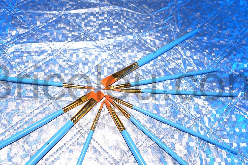 Lot pinceaux nylon Adspow peinture maquette ronde Lot pinceaux nylon Adspow peinture maquette ronde