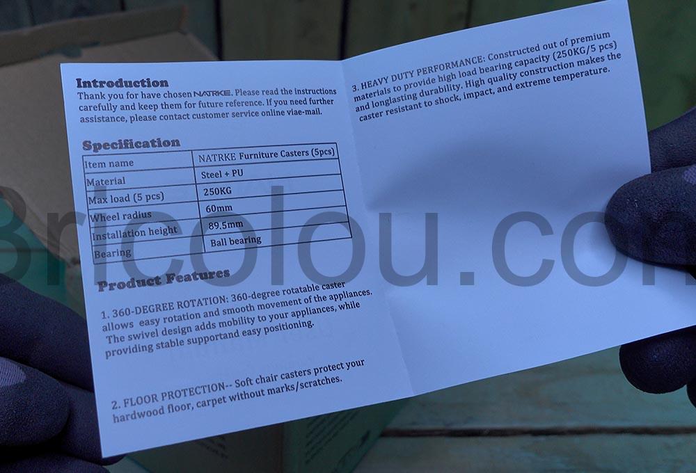 NATRKE Roulettes Rechange Chaise Fauteuil Pivotante Silencieuse documentation NATRKE Roulettes Rechange Chaise Fauteuil Pivotante Silencieuse documentation