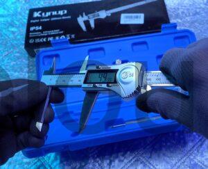 Pied à coulisse 200mm inox numérique vernier Kynup roulette