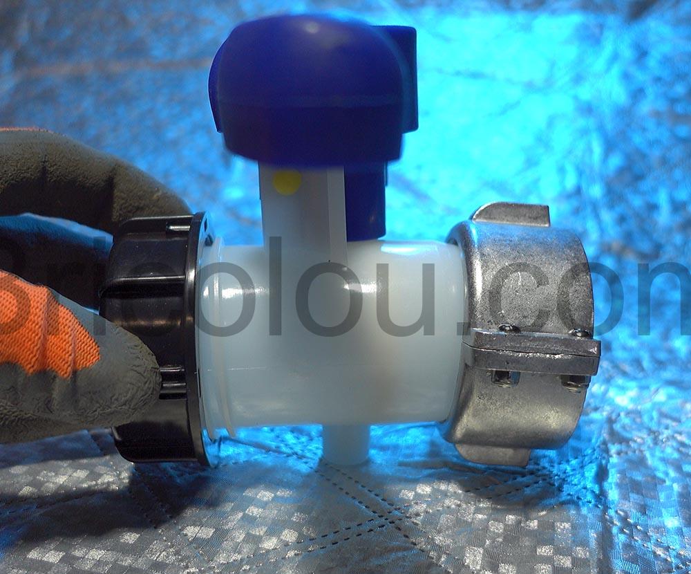 TOOSOAR Robinet remplacement S60x6 IBC Vanne reservoir eau pluie 62 mm cote TOOSOAR Robinet remplacement S60x6 IBC Vanne réservoir eau pluie 62 mm coté