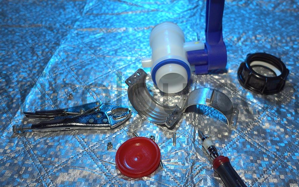 TOOSOAR Robinet remplacement S60x6 IBC Vanne reservoir eau pluie 62 mm demontee TOOSOAR Robinet remplacement S60x6 IBC Vanne réservoir eau pluie 62 mm demontée