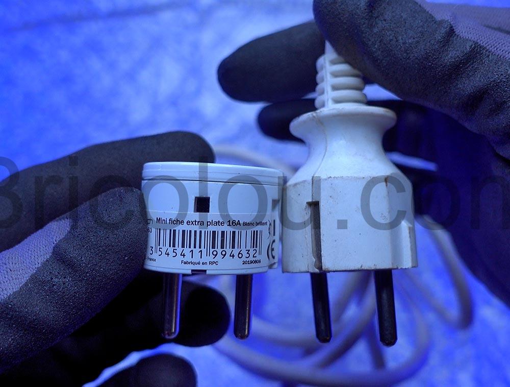 Zenitech Prise Fiche electrique male extra plate 16A comparaison Zenitech Prise Fiche électrique mâle extra plate 16A comparaison