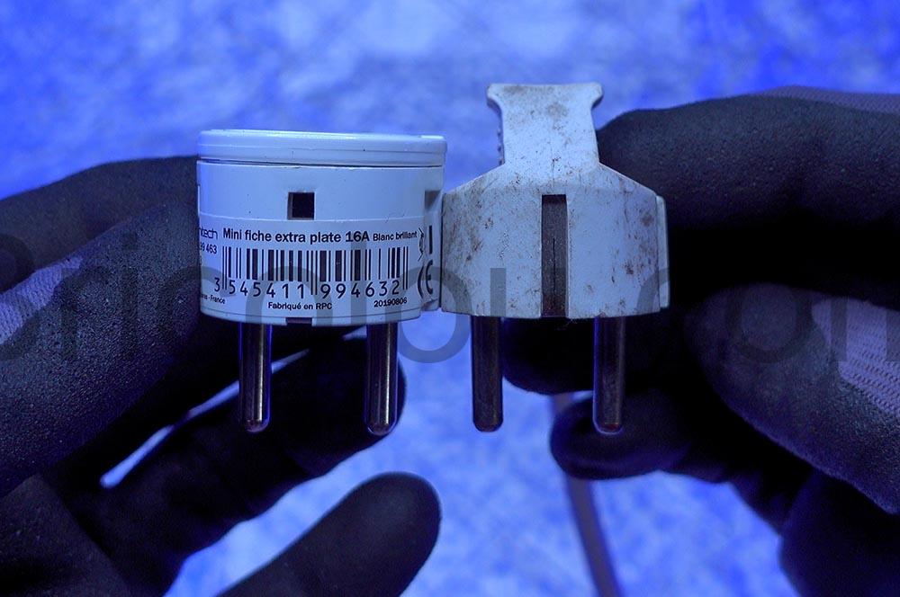 Zenitech Prise Fiche electrique male extra plate 16A compare Zenitech Prise Fiche électrique mâle extra plate 16A compare