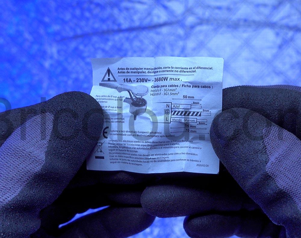 Zenitech Prise Fiche electrique male extra plate 16A notice Zenitech Prise Fiche électrique mâle extra plate 16A notice