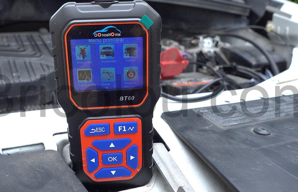 DonosHome Analyseur Testeur Batterie 5V 36V auto moto solaire menu DonosHome Analyseur Testeur Batterie 5V-36V auto moto solaire menu