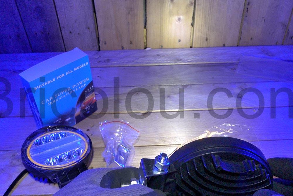 Lampe Travail LED Anneau Stroboscopique Ambre Lumieres Phare longue faisceau Lampe Travail LED Anneau Stroboscopique Ambre Lumières Phare longue faisceau