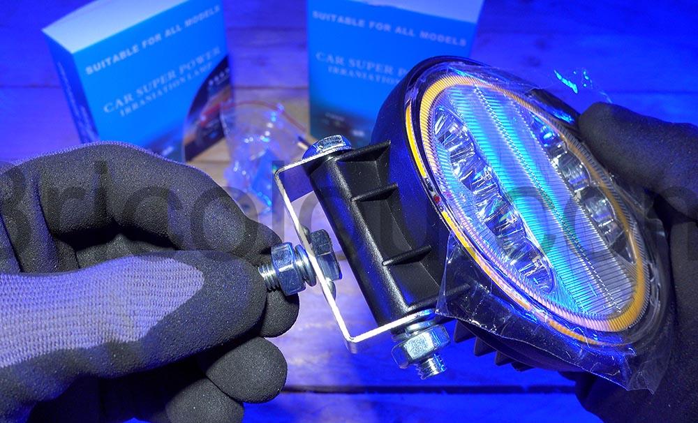 Lampe Travail LED Anneau Stroboscopique Ambre Lumieres Phare longue portee vis Lampe Travail LED Anneau Stroboscopique Ambre Lumières Phare longue portée vis