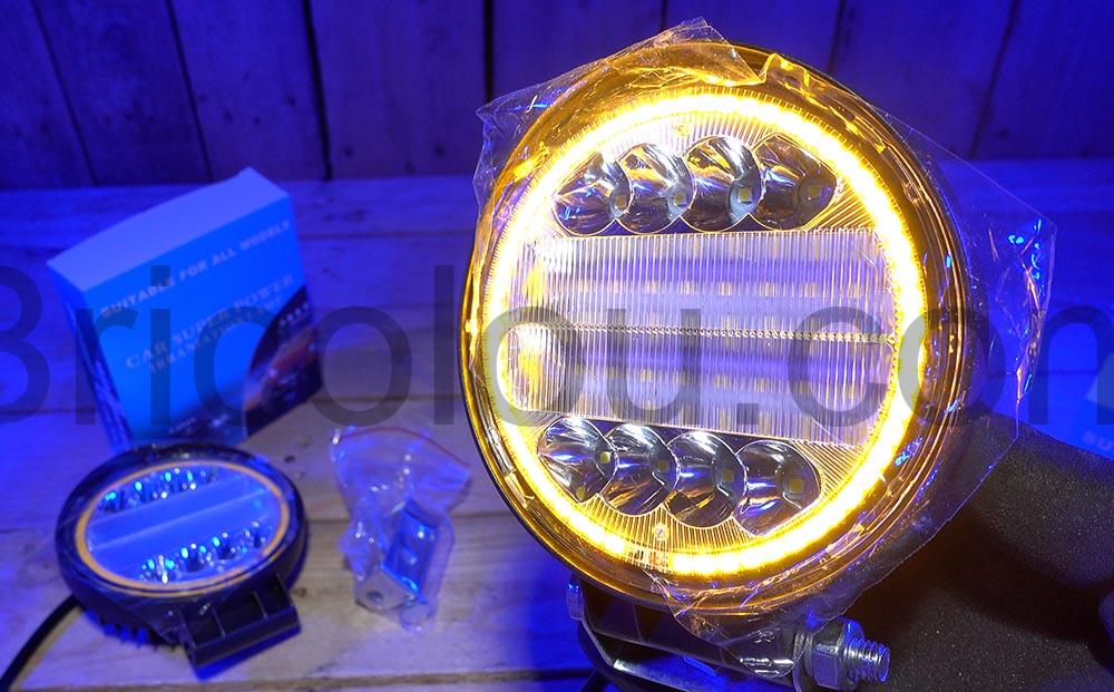 Lampe Travail LED Anneau Stroboscopique Ambre Lumieres Phare orange Lampe Travail LED Anneau Stroboscopique Ambre Lumières Phare orange