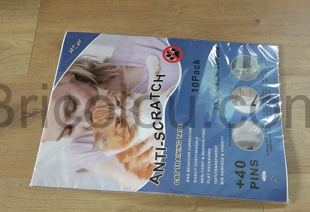 Protection Canape Chat Anti Griffe Transparent Autocollant EIEVEY paquet Protection Canape Chat Anti Griffe Transparent Autocollant EIEVEY paquet
