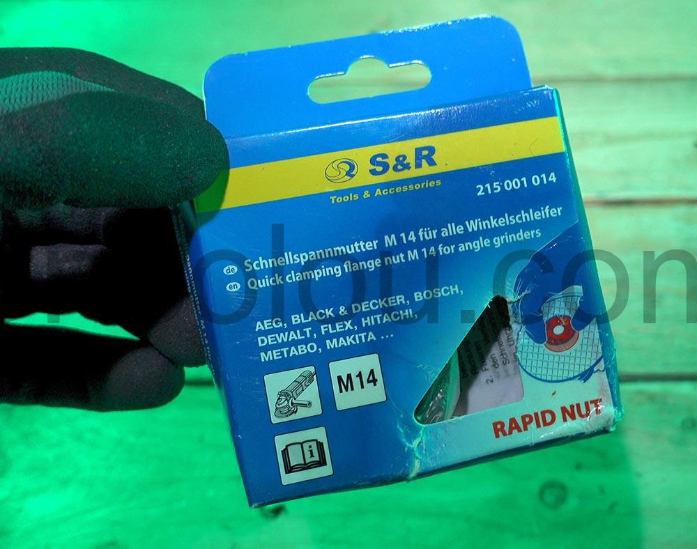 SR Ecrou Serrage Rapide M14 disque Meuleuse rapid nut S&R Ecrou Serrage Rapide M14 disque Meuleuse rapid nut