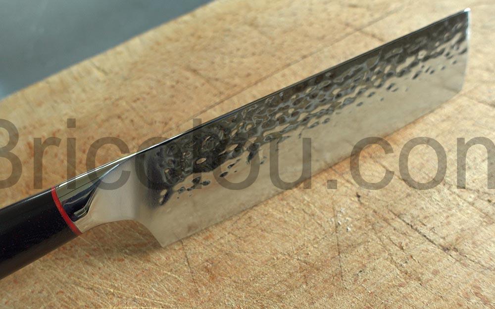 oFuun Couteau Cuisine Japonais Acier Damas large oFuun Couteau Cuisine Japonais Acier Damas large granuleux