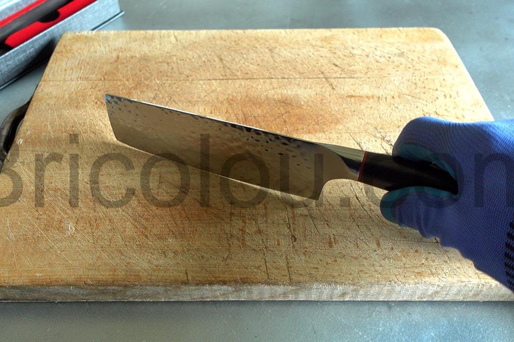 oFuun Couteau Nakiri Cuisine Japonais Acier Damas large plat oFuun Couteau Nakiri Cuisine Japonais Acier Damas large plat