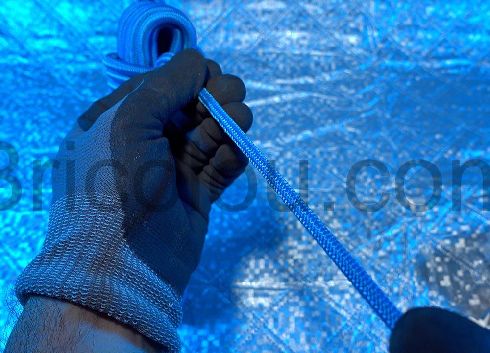 Fuxton Corde élastique 8 mm Bleu tendeur bâche remorque