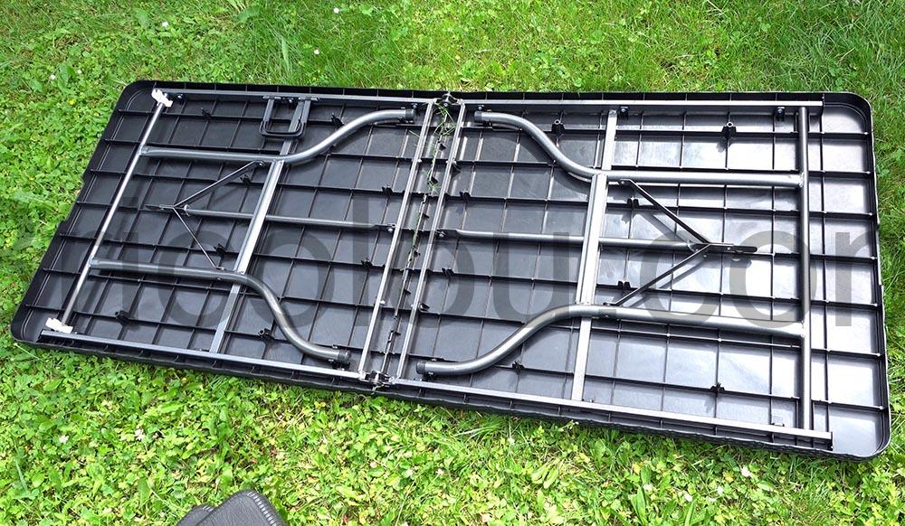 Table appoint pliante plastique IZTOSS banc pliable vide grenier jardin dos Table appoint pliante plastique IZTOSS banc pliable vide grenier jardin dos