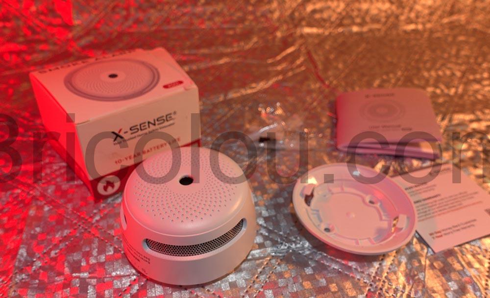 X Sense Mini Detecteur Incendie Fumee 10 Ans XS01 contenu X-Sense Mini Détecteur Incendie Fumée 10 Ans XS01 contenu