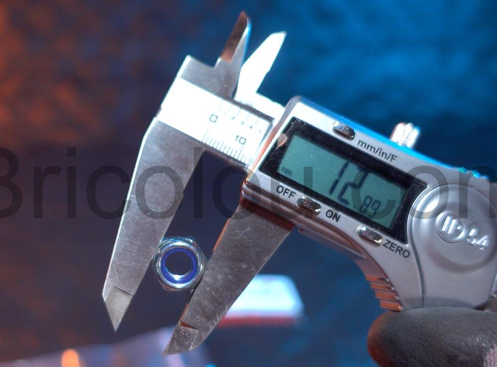 ecrous hexagonaux Auto Freine M8 Blocage nylstop mesure écrous hexagonaux Auto-Freiné M8 Blocage nylstop mesure