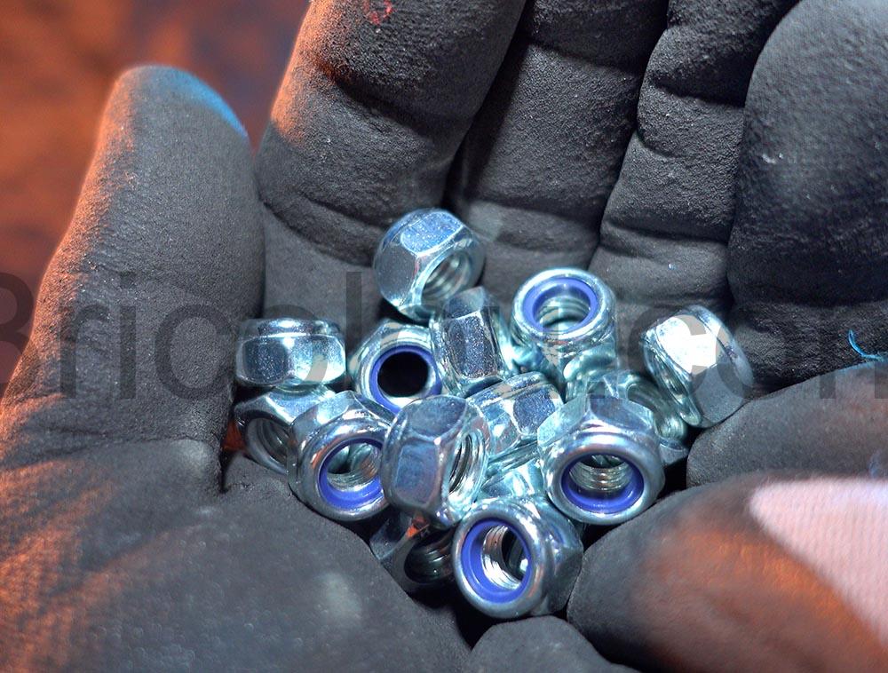 ecrous hexagonaux Auto Freine M8 Blocage nylstop poignee écrous hexagonaux Auto-Freiné M8 Blocage nylstop poignée