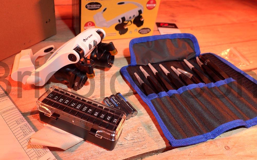 lunette loupe Loupe Serre tete LED Lentille Interchangeable precision lunette loupe Loupe Serre-tête LED Lentille Interchangeable précision