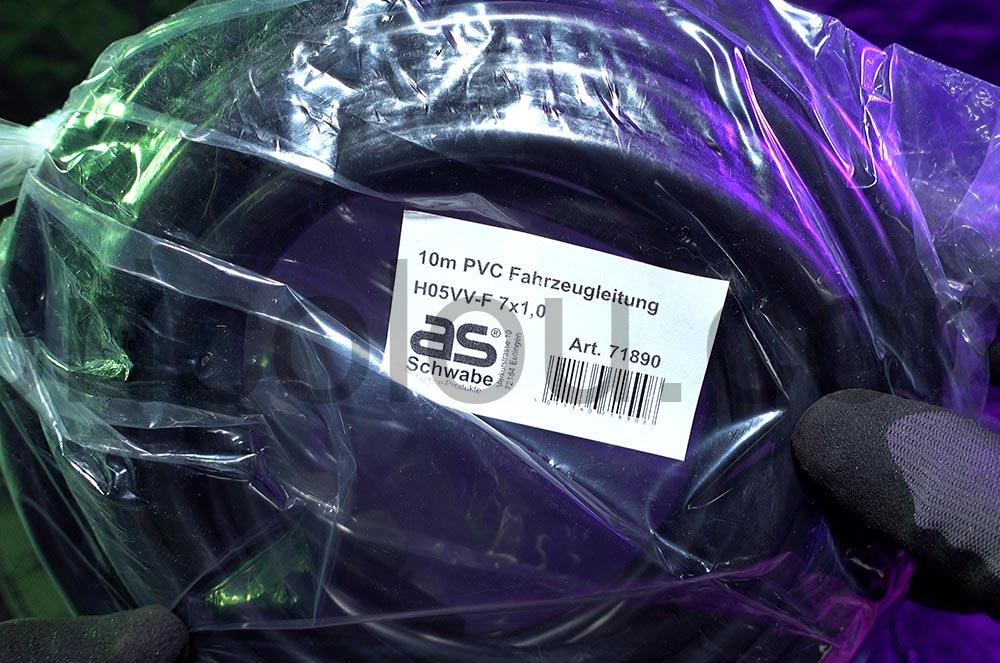 AS Schwabe Cable automobile 7 conducteurs remorque caravane Noir 78190 sac AS Schwabe Câble automobile 7 conducteurs remorque caravane Noir 78190 sac