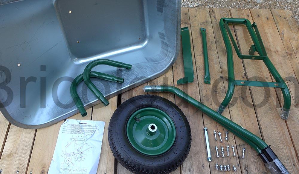 Assemblage Brouette 100L jardinage AIRAJ kit Assemblage Brouette 100L jardinage AIRAJ kit