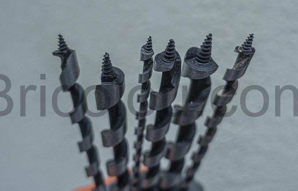 Jeu longues Meches Bois Helicoidales Flintronic queue Hexagonal pointe Jeu longues Mèches Bois Hélicoïdales Flintronic queue Hexagonal pointe