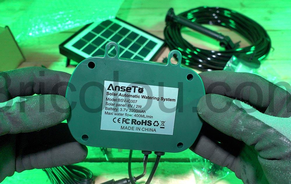 Kit Arrosage Automatique Solaire Goutte AnseTo scpecification Kit Arrosage Automatique Solaire Goutte AnseTo scpécification