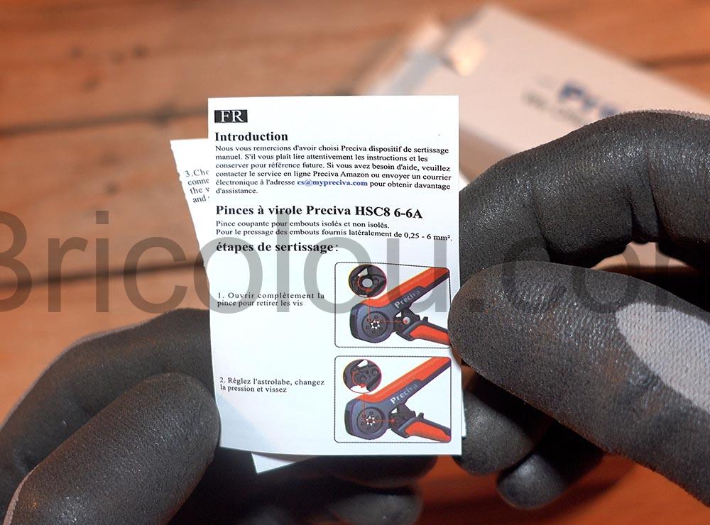Pince a Sertir Hexagonal Preciva 0.25 6mm²AWG23 10 HSC8 Sertisseuse cable documentation Pince à Sertir Hexagonal Preciva 0.25-6mm²AWG23-10 HSC8 Sertisseuse câble documentation