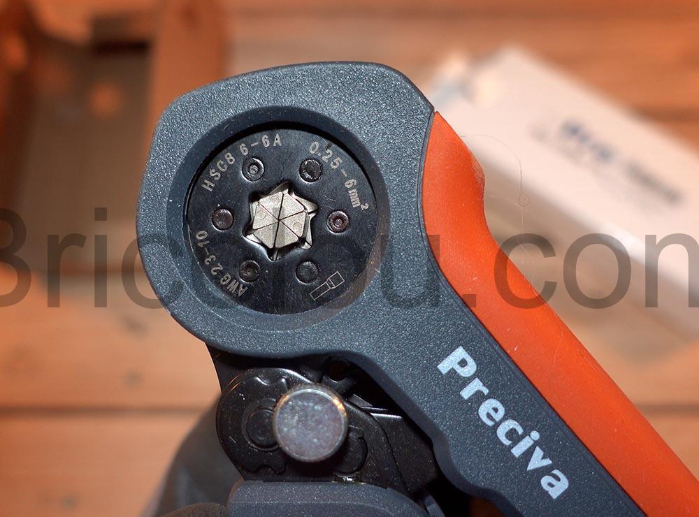 Pince a Sertir Hexagonal Preciva 0.25 6mm²AWG23 10 HSC8 Sertisseuse mors Pince à Sertir Hexagonal Preciva 0.25-6mm²AWG23-10 HSC8 Sertisseuse mors