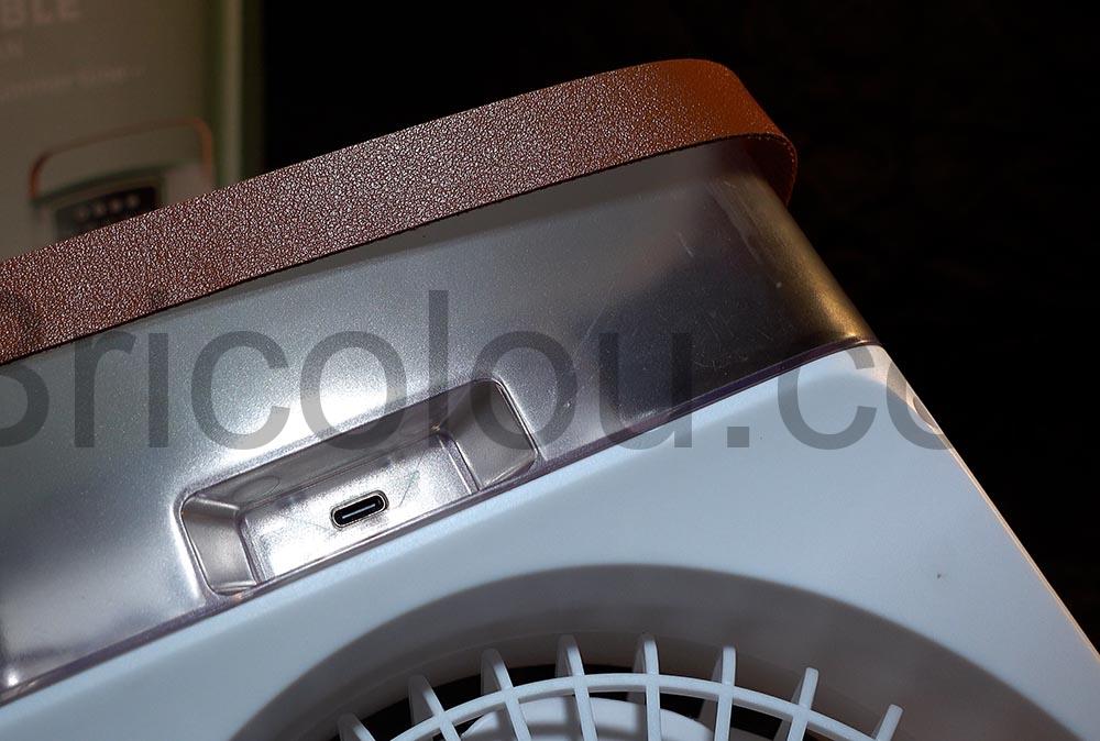 Unipampa Ventilateur Humidificateur brumisateur lumiere USB C Unipampa Ventilateur Humidificateur brumisateur lumière USB-C