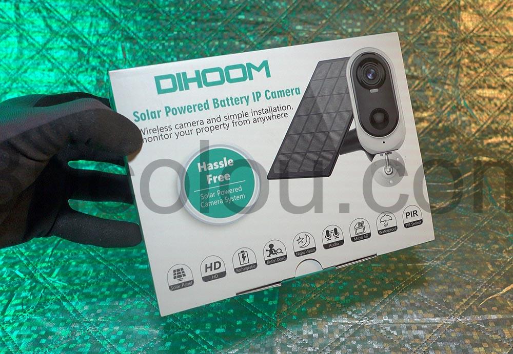 DIHOOM 2K Camera Surveillance WiFi Exterieure Solaire DIHOOM 2K Caméra Surveillance WiFi Exterieure Solaire box