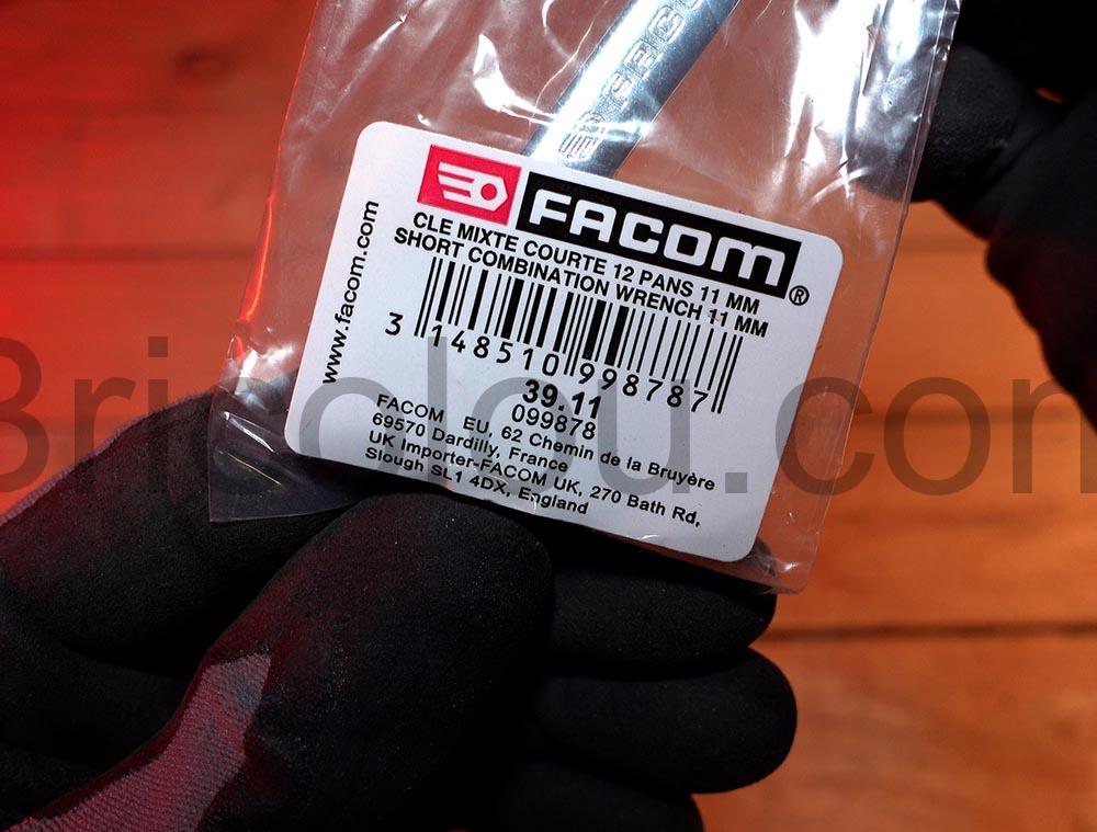 Facom 39 Courte 12C Cle Mixte 11 designation Facom 39 Courte 12C Clé Mixte 11 designation