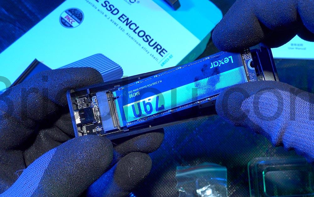 Orico Boitier SSD M.2 NVMe 10Gbps USB3.2 GN2 Aluminium insertion Orico Boîtier SSD M.2 NVMe 10Gbps USB3.2 GN2 Aluminium insertion
