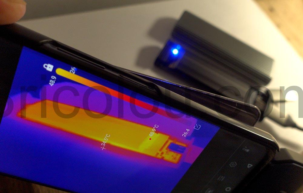 Orico Boitier SSD M.2 NVMe 10Gbps USB3.2 GN2 Aluminium temperature Orico Boîtier SSD M.2 NVMe 10Gbps USB3.2 GN2 Aluminium température