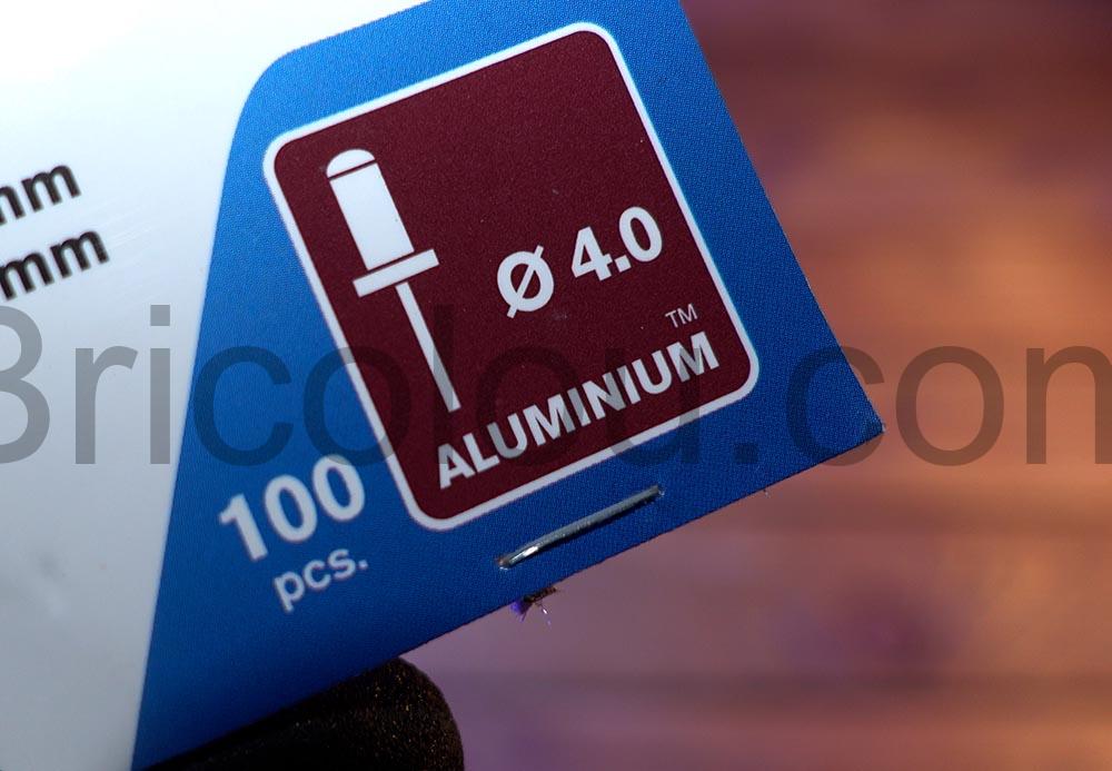 Rapid 5000378 Rivets aluminium O4 x 8mm 100 Rapid 5000378 Rivets aluminium Ø4 x 8mm 100