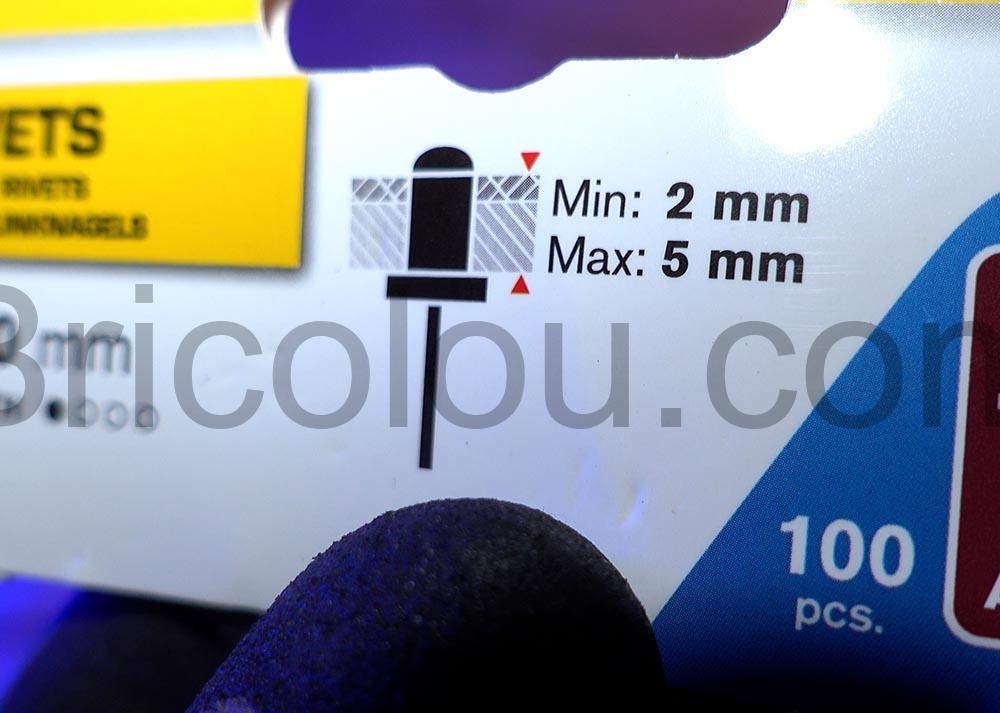 Rapid 5000378 Rivets aluminium O4 x 8mm epaisseur Rapid 5000378 Rivets aluminium Ø4 x 8mm épaisseur