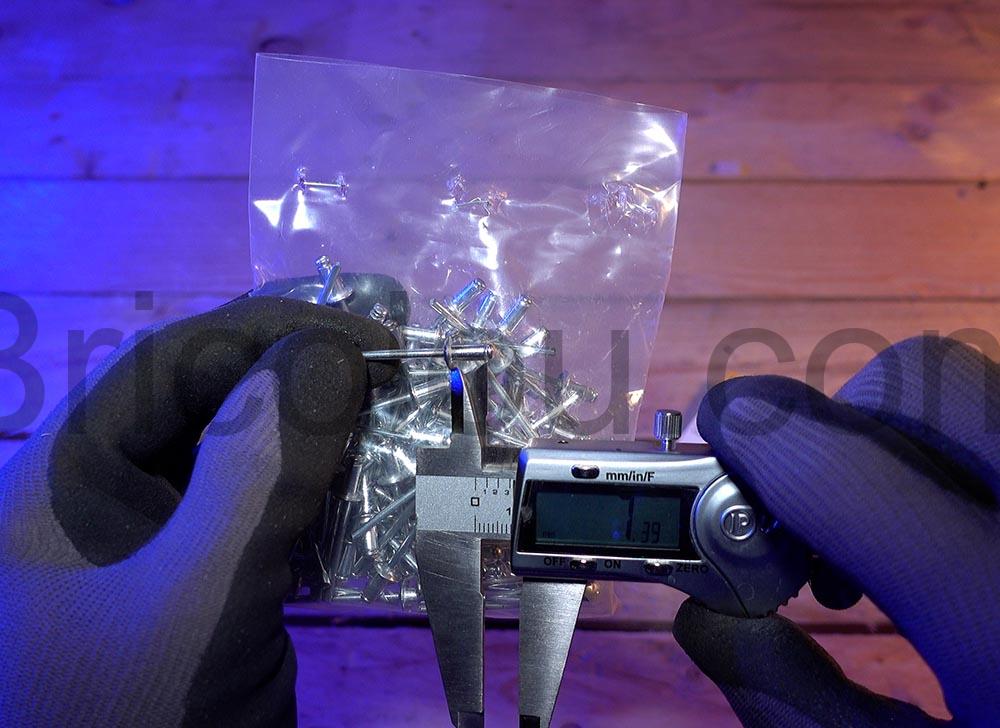 Rapid 5000378 Rivets aluminium O4 x 8mm tige Rapid 5000378 Rivets aluminium Ø4 x 8mm tige