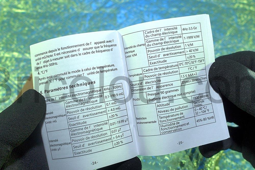 detecteur rayonnement electromagnetique numerique Votery ET1 documentation detecteur rayonnement électromagnétique numérique Votery ET1 documentation