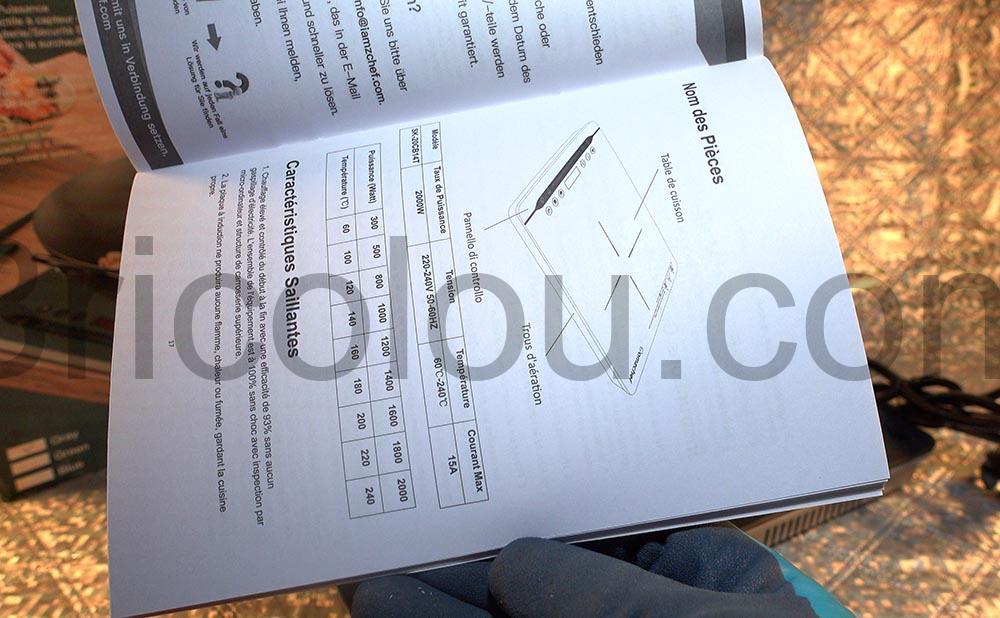 plaque induction portable AMZCHEF 2000W cuisson electrique documentation plaque induction portable AMZCHEF 2000W cuisson électrique documentation