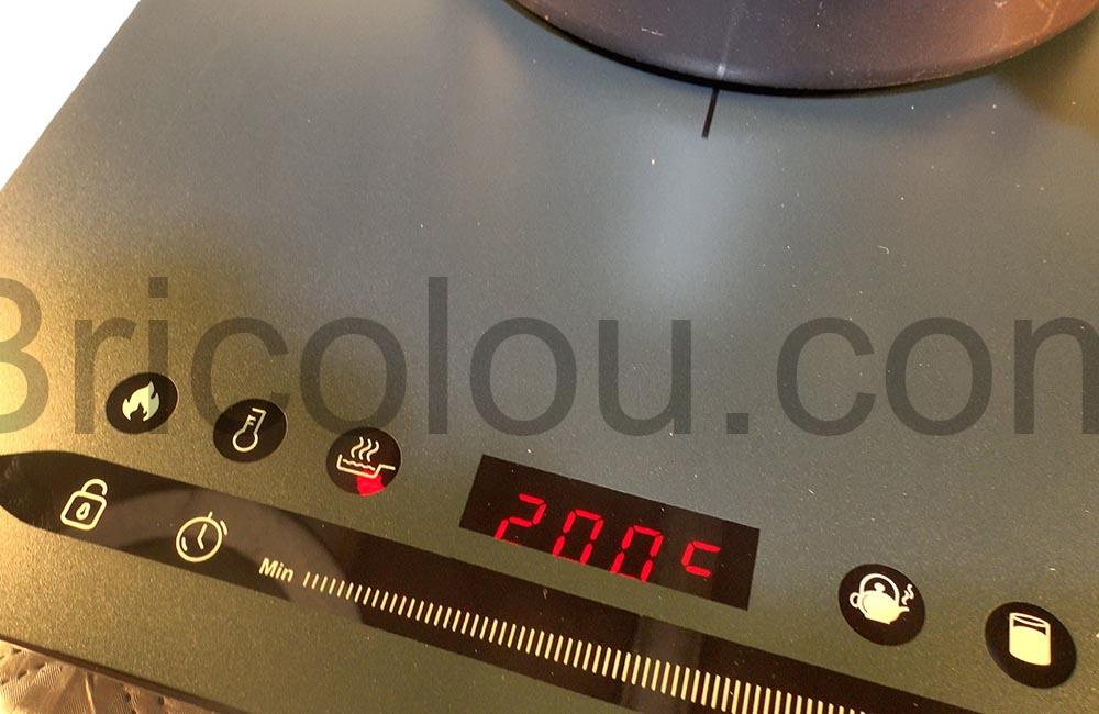 plaque induction portable AMZCHEF 2000W cuisson electrique temperature plaque induction portable AMZCHEF 2000W cuisson électrique température