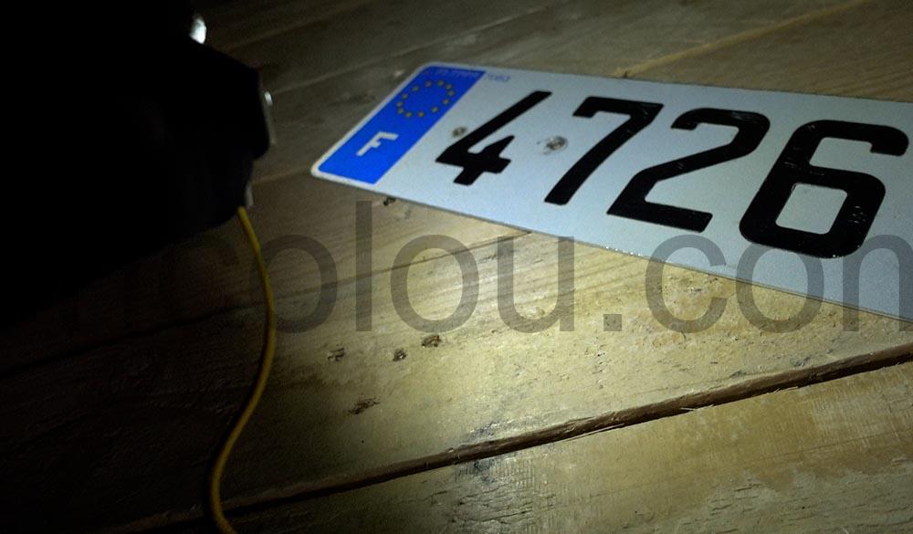 Eclairage plaque immatriculation moto remorque LED homologue puissant Eclairage plaque immatriculation moto remorque LED homologué puissant