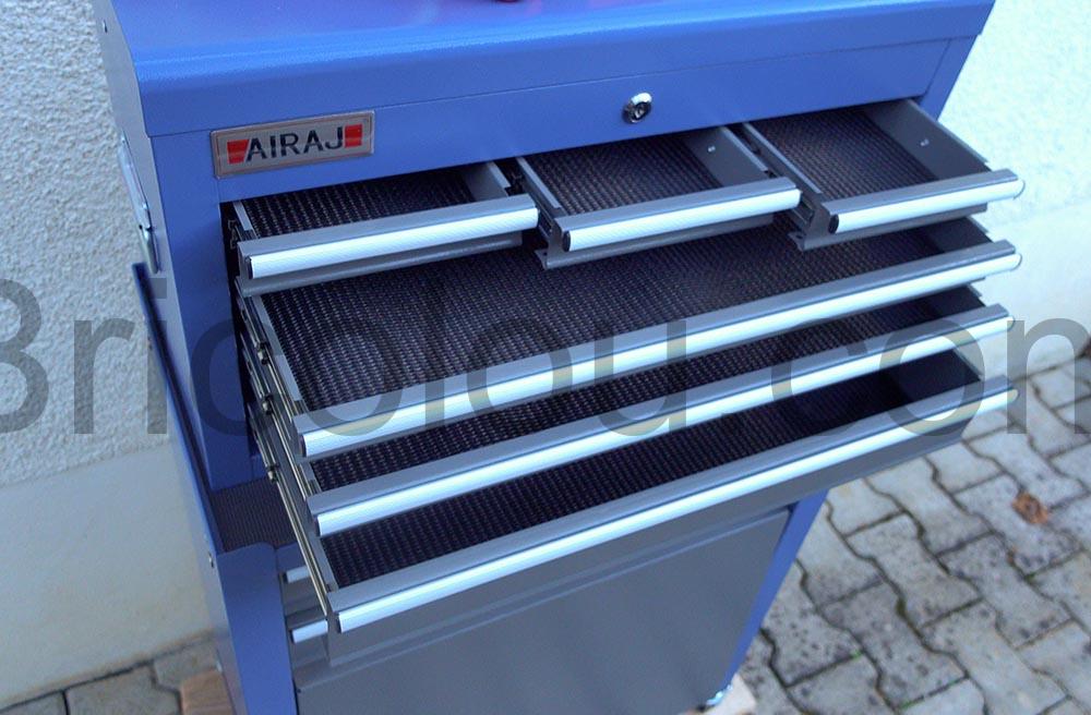 Servante outillage AIRAJ Chariot Organisateur Tiroirs atelier Armoire roulette ouvert Servante outillage AIRAJ Chariot Organisateur Tiroirs atelier Armoire roulette ouvert